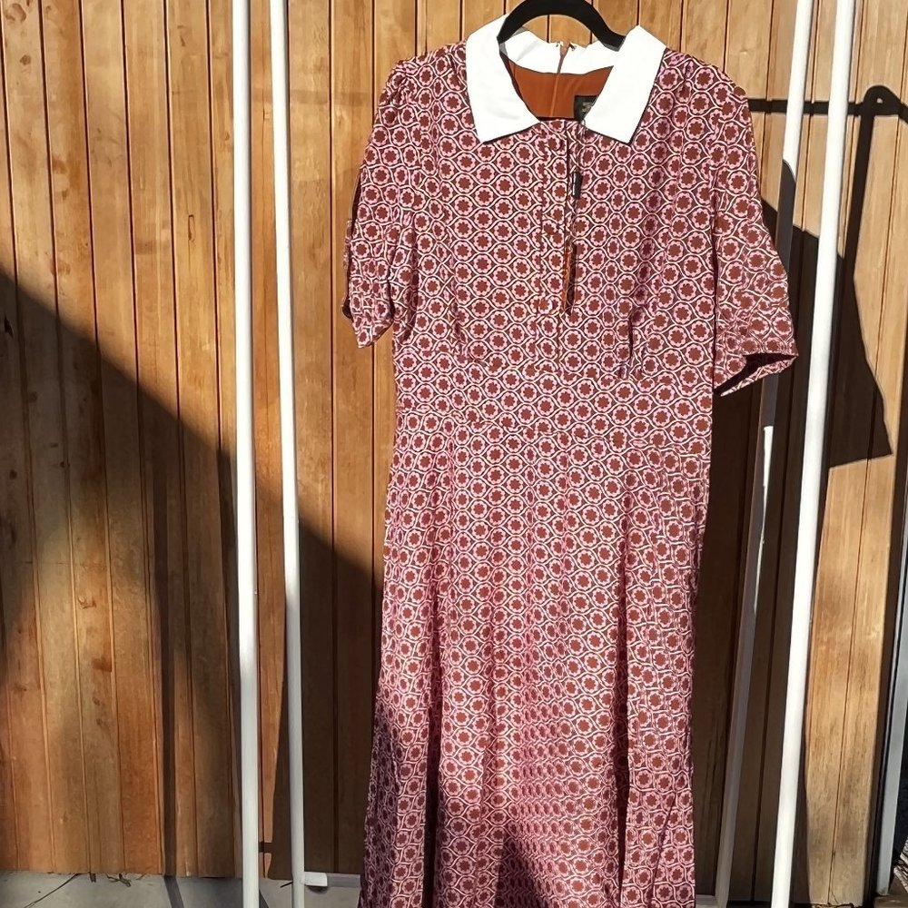 Alexia Admor Emery Fit & Flare Dress with Geometric Design-Very Flattering! NWT